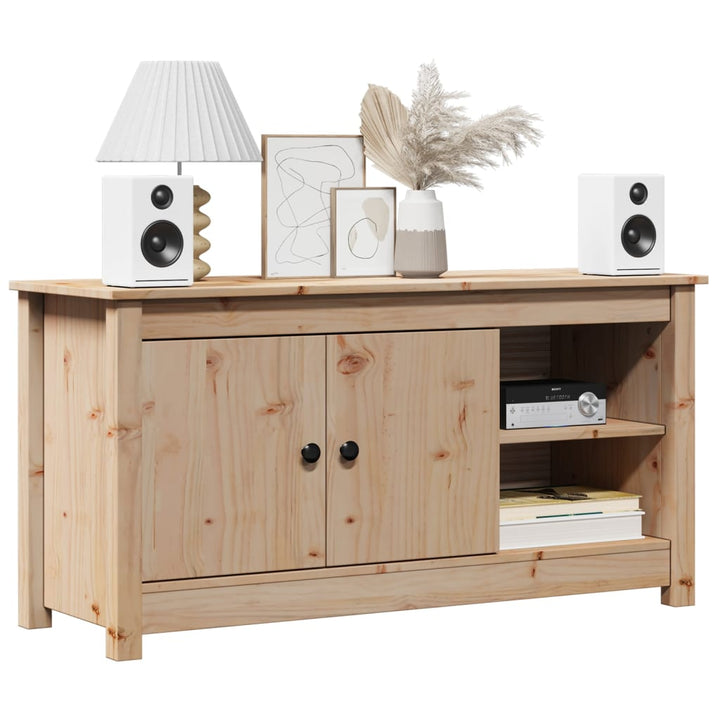 Tv-Bänk 103X36,5X52 Cm Massiv Furu