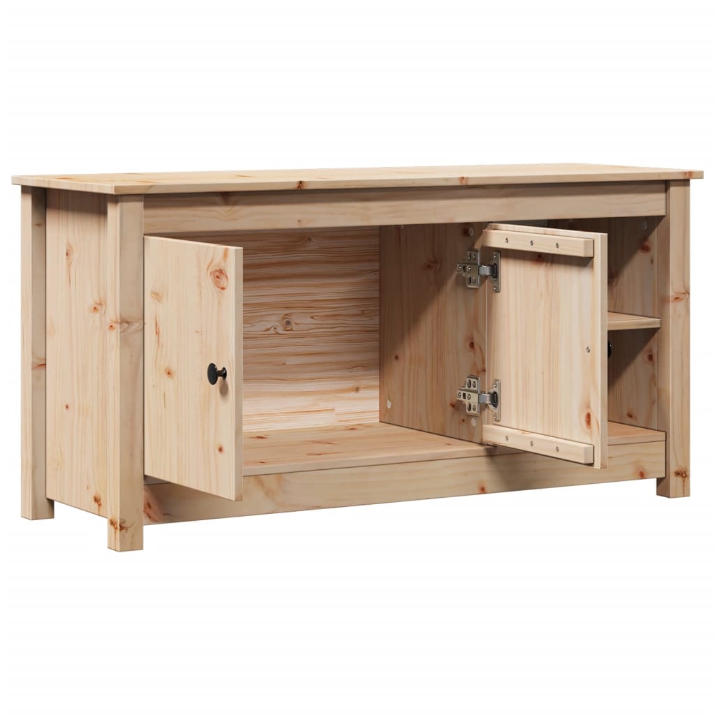 Tv-Bänk 103X36,5X52 Cm Massiv Furu