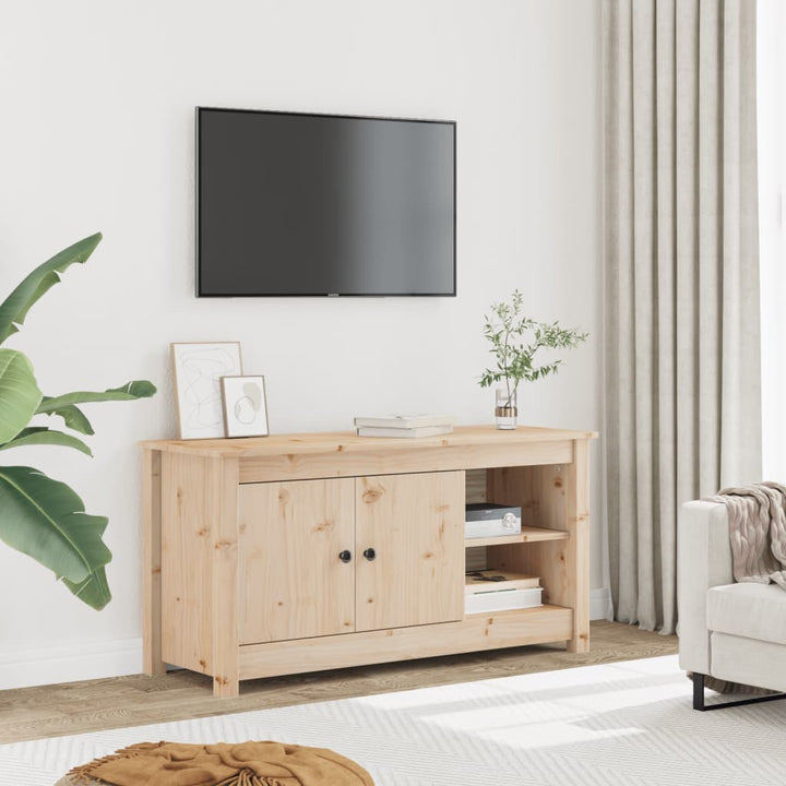 Tv-Bänk 103X36,5X52 Cm Massiv Furu