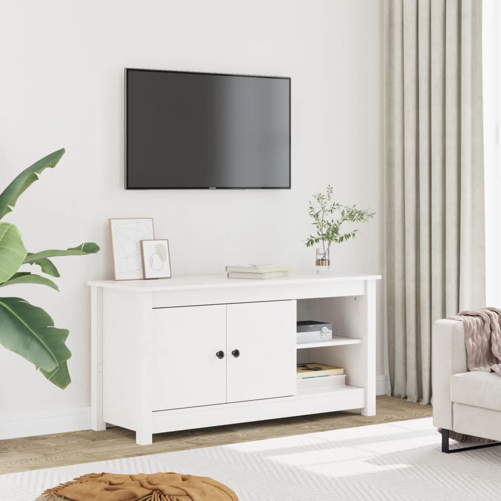 Tv-Bänk 103X36,5X52 Cm Massiv Furu