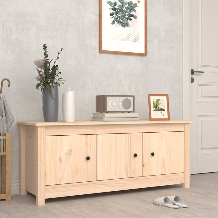 Skoskåp 110X38X45,5 Cm Massiv Furu