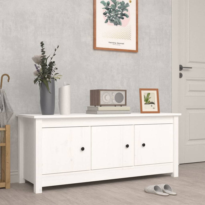 Skoskåp 110X38X45,5 Cm Massiv Furu