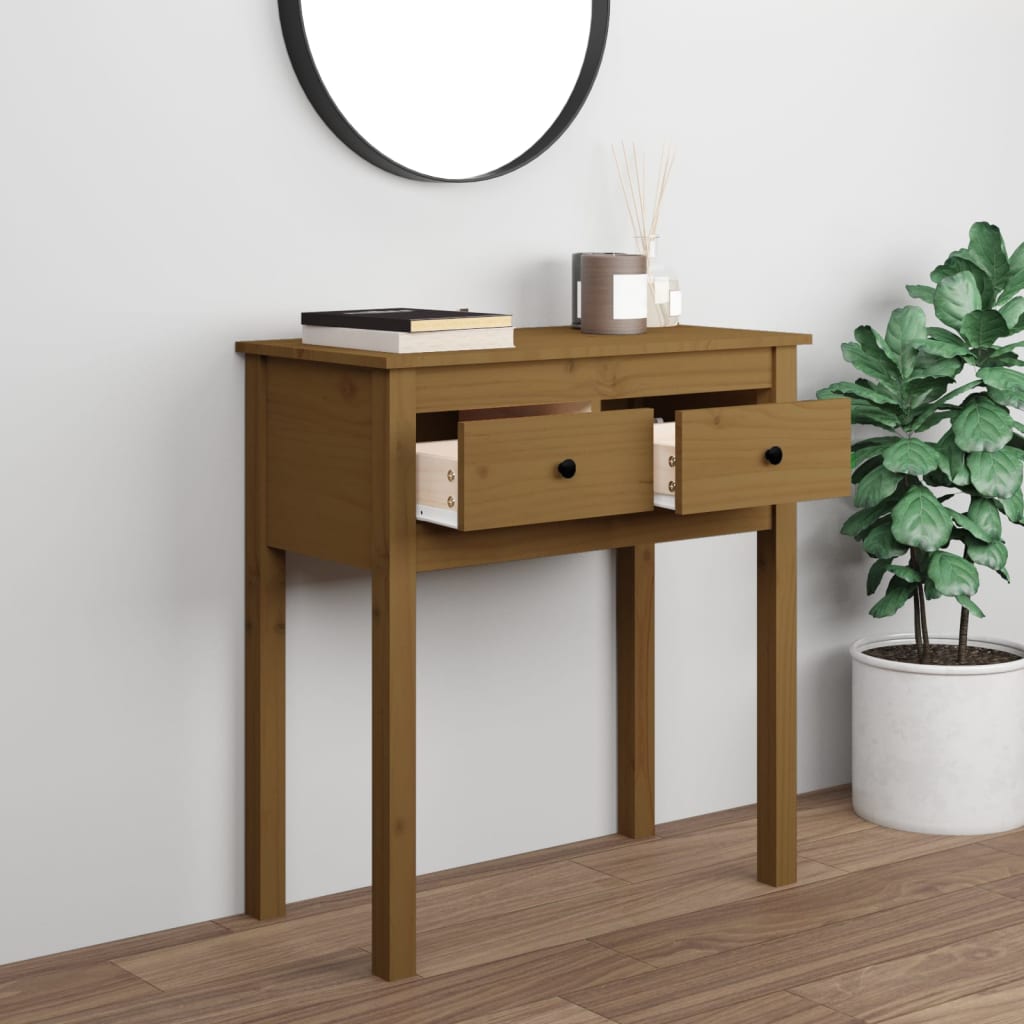 Konsolbord 70X35X75 Cm Massiv Furu