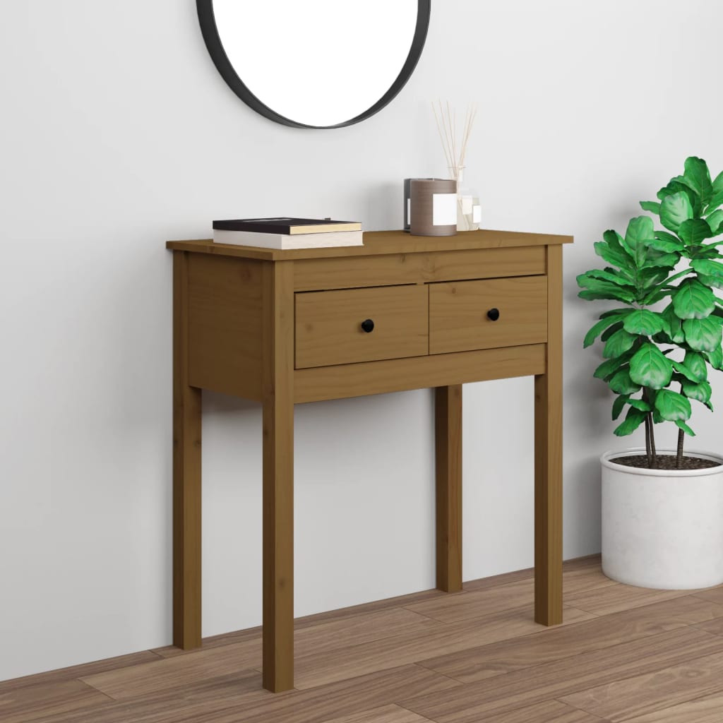 Konsolbord 100X35X75 Cm Massiv Furu