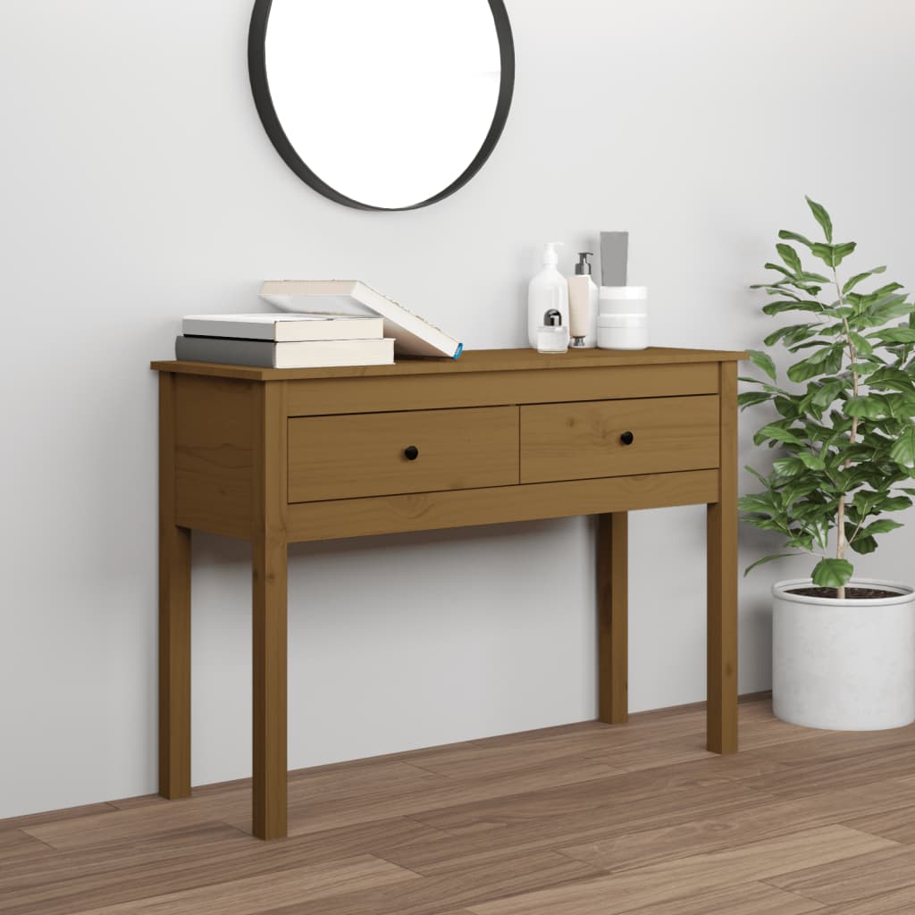 Konsolbord 100X35X75 Cm Massiv Furu