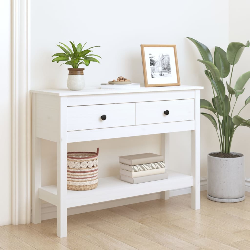 Konsolbord 100X35X75 Cm Massiv Furu
