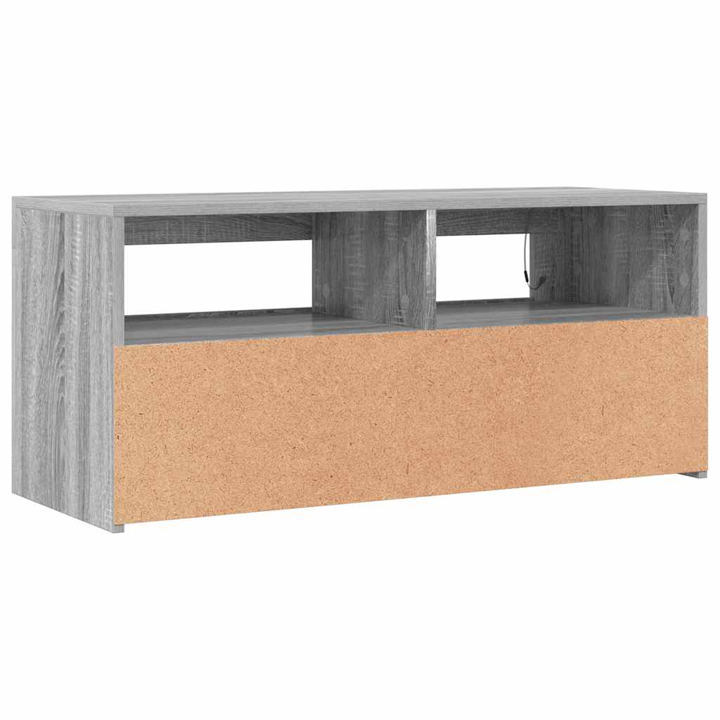 Tv-Bänk Med Led-Belysning 90X35X40 Cm