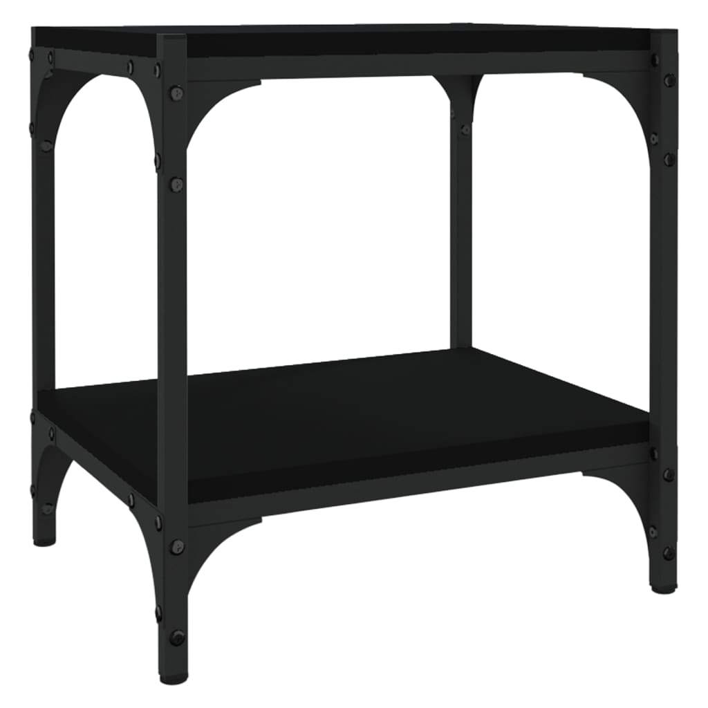 Tv-Bänk 40X33X41 Cm Konstruerat Trä Och Stål