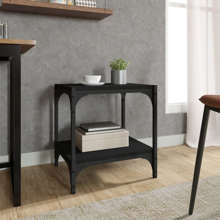 Tv-Bänk 40X33X41 Cm Konstruerat Trä Och Stål