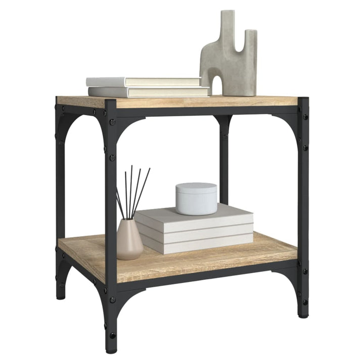 Tv-Bänk Sonoma-Ek 40X33X41 Cm Konstruerat Trä Och Stål