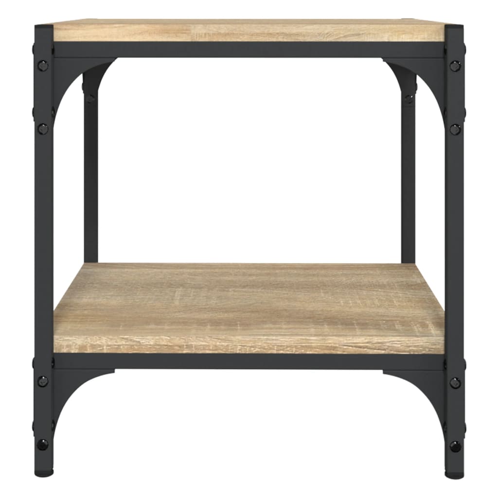 Tv-Bänk Sonoma-Ek 40X33X41 Cm Konstruerat Trä Och Stål