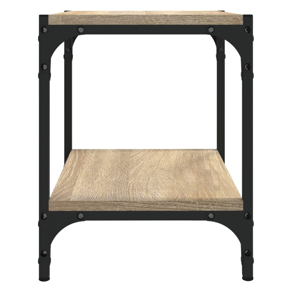 Tv-Bänk Sonoma-Ek 40X33X41 Cm Konstruerat Trä Och Stål