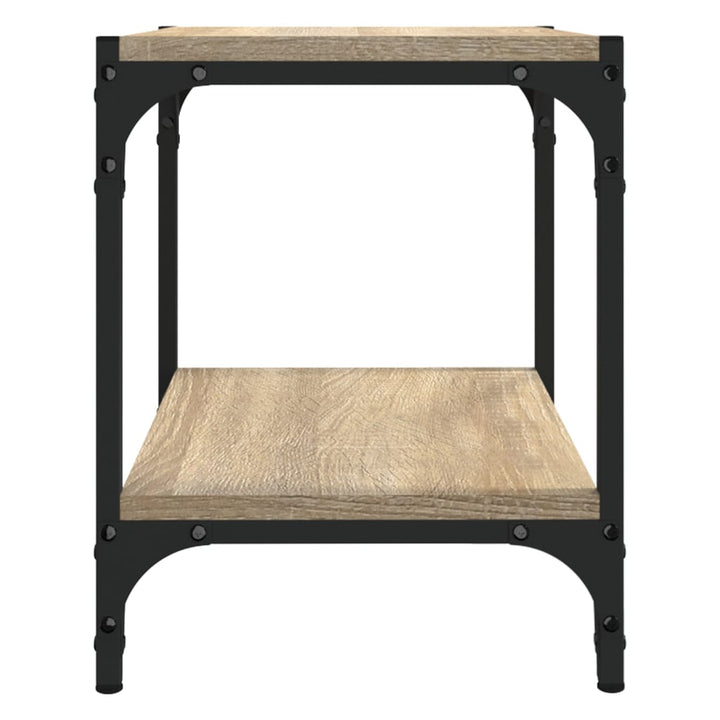 Tv-Bänk Sonoma-Ek 40X33X41 Cm Konstruerat Trä Och Stål