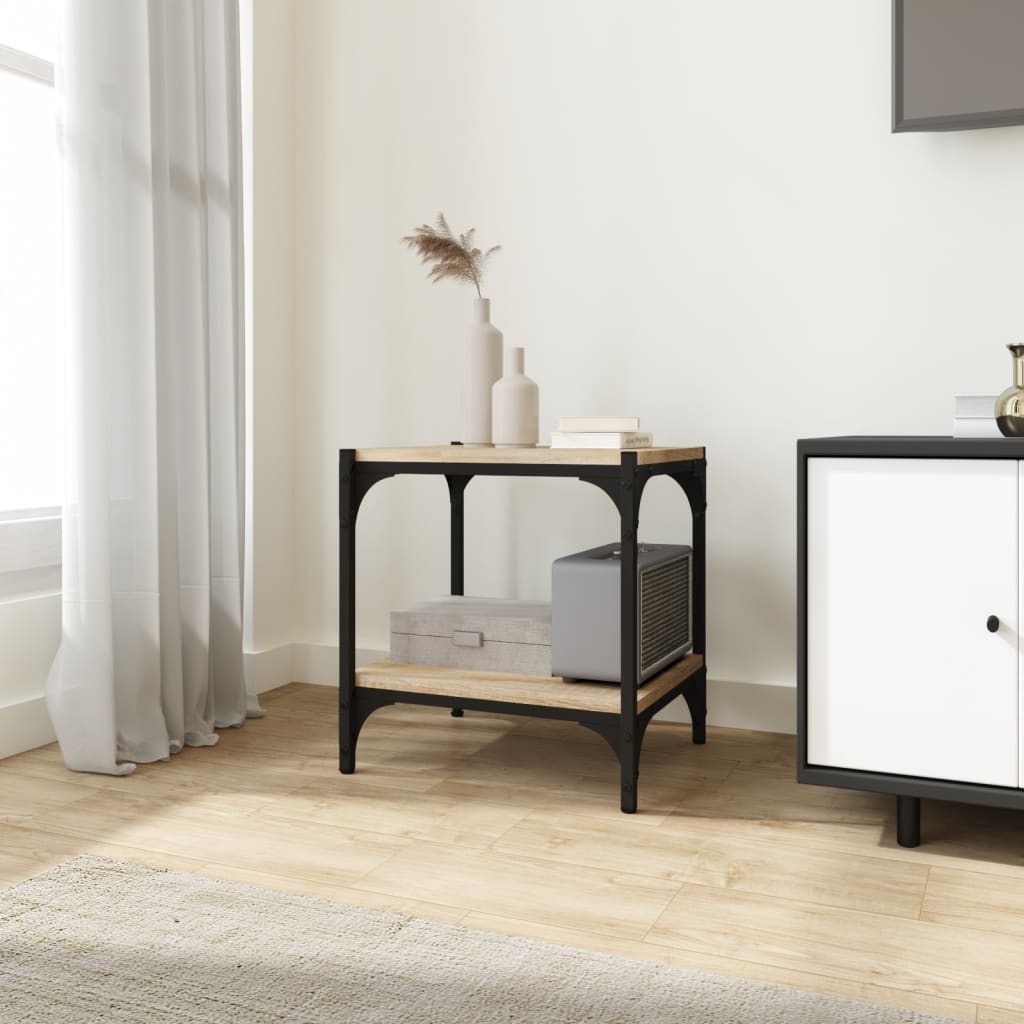Tv-Bänk Sonoma-Ek 100X33X41 Cm Konstruerat Trä Och Stål