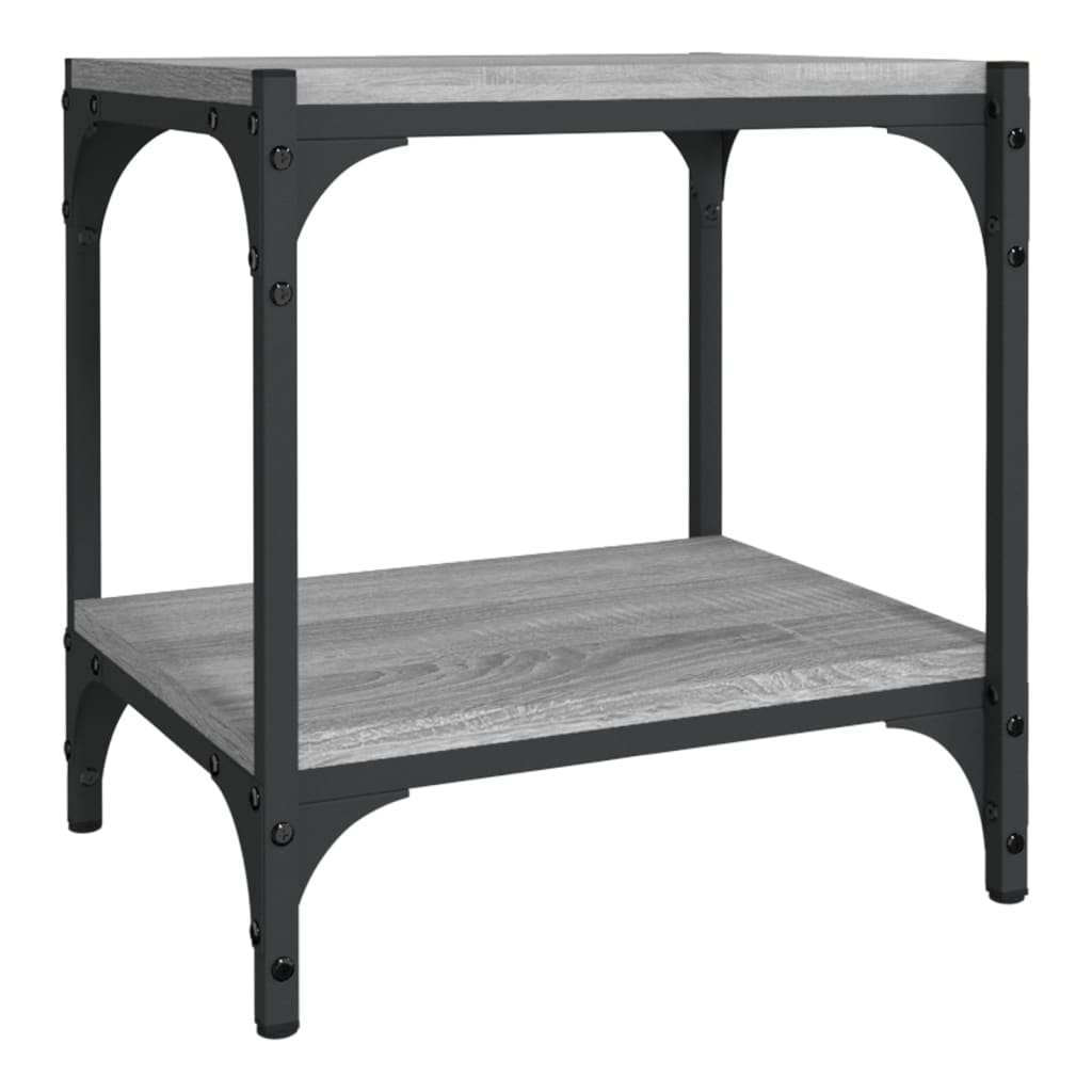 Tv-Bänk 40X33X41 Cm Konstruerat Trä Och Stål