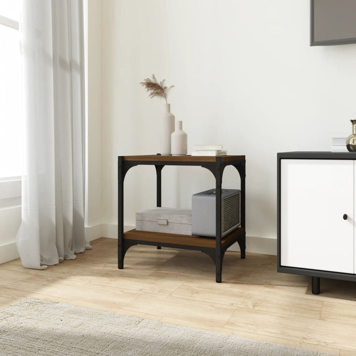 Tv-Bänk Sonoma-Ek 100X33X41 Cm Konstruerat Trä Och Stål
