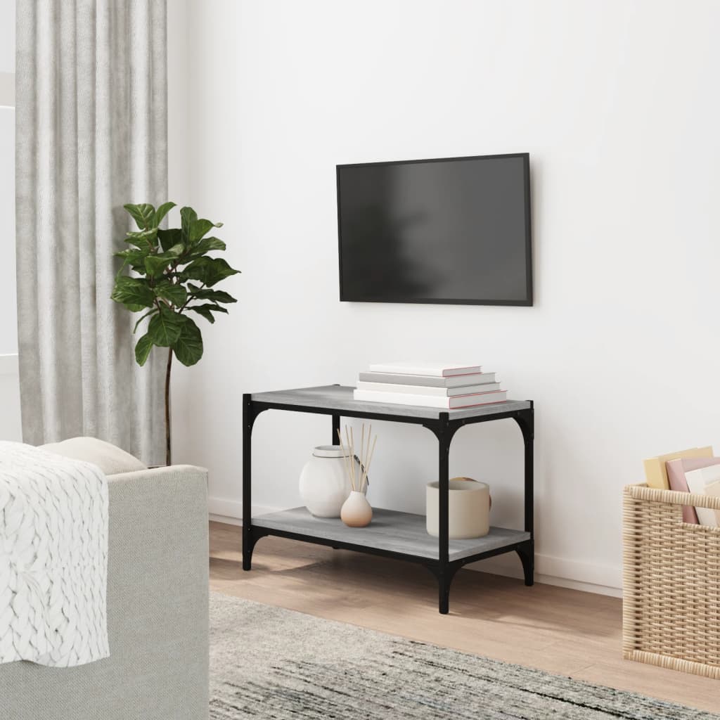 Tv-Bänk Sonoma-Ek 100X33X41 Cm Konstruerat Trä Och Stål