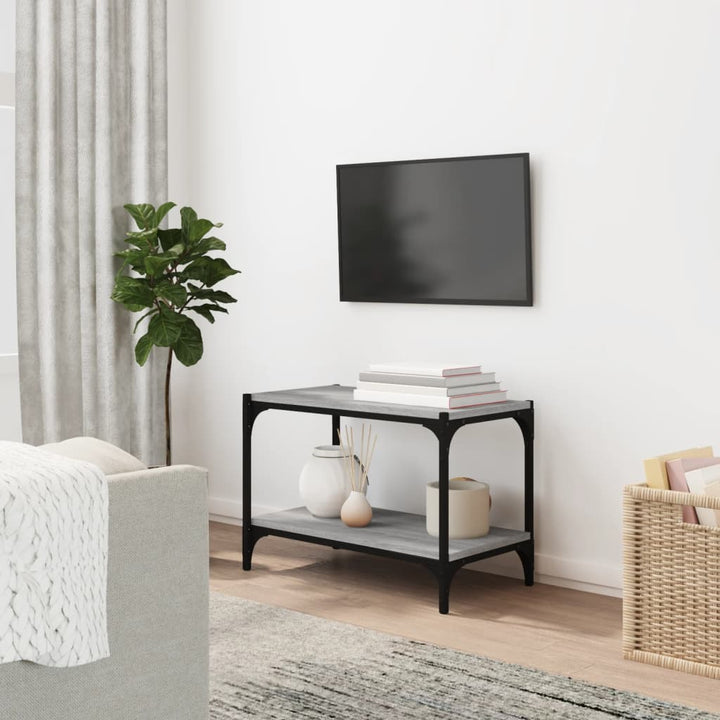 Tv-Bänk Sonoma-Ek 100X33X41 Cm Konstruerat Trä Och Stål