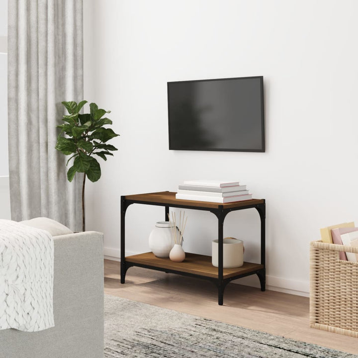Tv-Bänk Sonoma-Ek 100X33X41 Cm Konstruerat Trä Och Stål