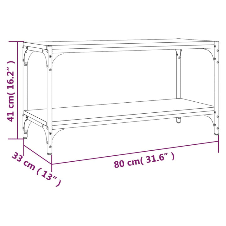 Tv-Bänk 80X36X50 Cm Konstruerat Trä