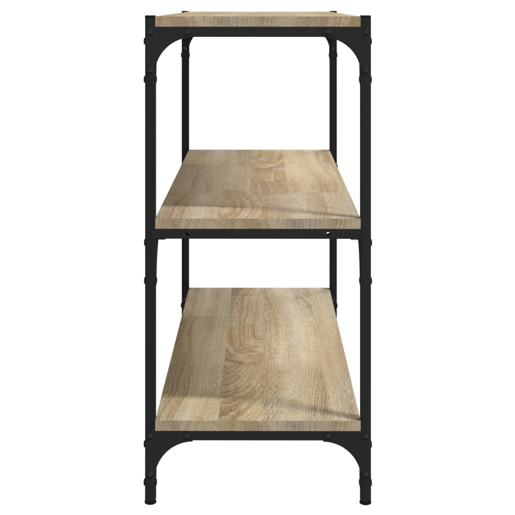 Bokhylla Sonoma-Ek 80X33X70,5 Cm Konstruerat Trä Och Stål