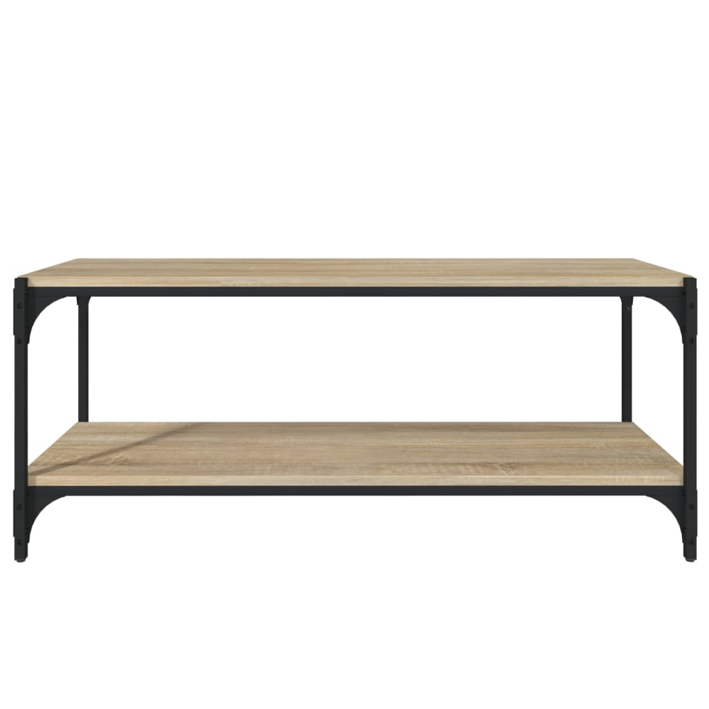 Tv-Bänk Sonoma-Ek 100X33X41 Cm Konstruerat Trä Och Stål