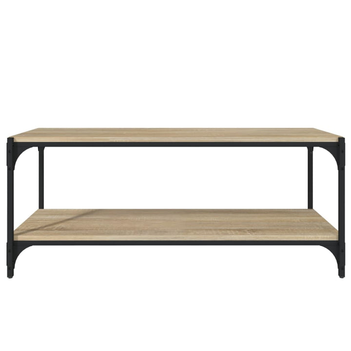 Tv-Bänk Sonoma-Ek 100X33X41 Cm Konstruerat Trä Och Stål