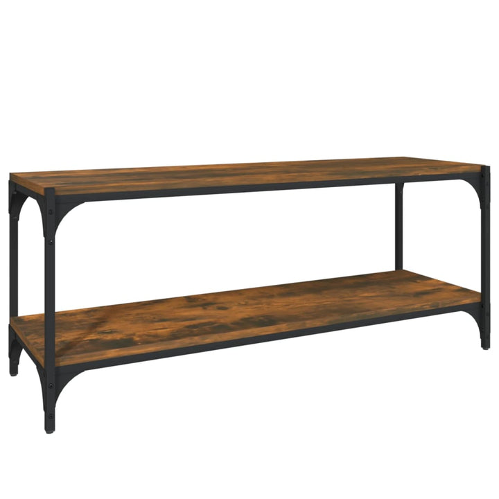 Tv-Bänk 100X33X41 Cm Konstruerat Trä Och Stål