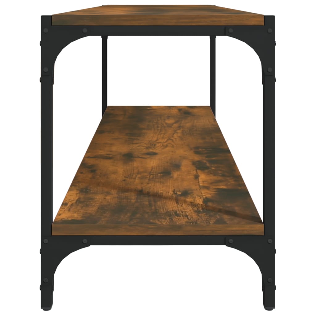 Tv-Bänk 100X33X41 Cm Konstruerat Trä Och Stål
