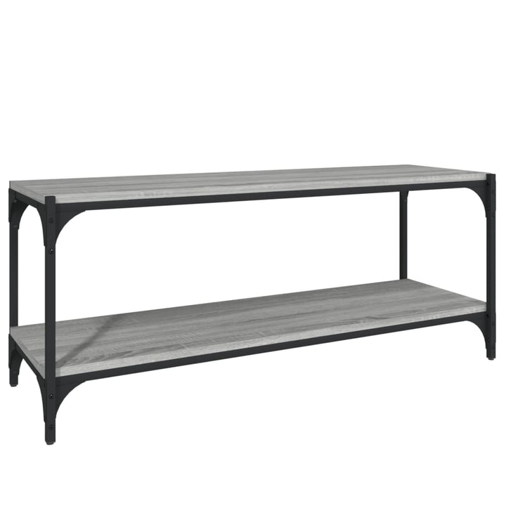 Tv-Bänk 100X33X41 Cm Konstruerat Trä Och Stål