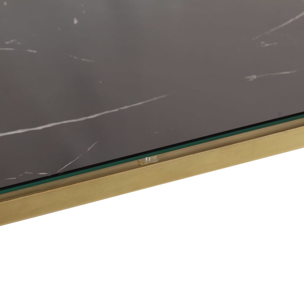 Konsolbord Guld Rostfritt Stål Och Härdat