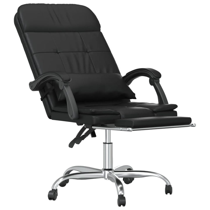 Massagestol Med Lutning Svart Konstläder