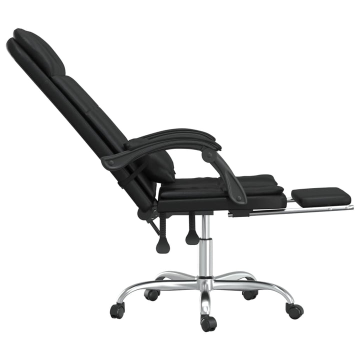 Massagestol Med Lutning Svart Konstläder