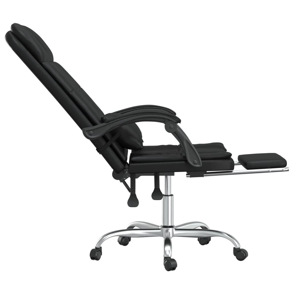 Massagestol Med Lutning Svart Konstläder