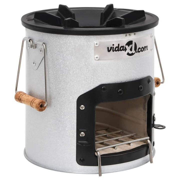 Vedeldad Campingspis Silver 45X25X26 Cm Stål