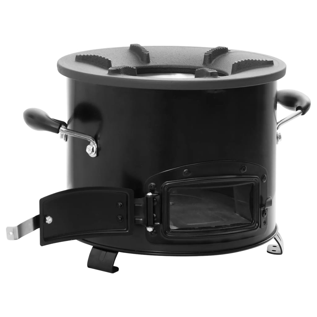 Vedeldad Campingspis Svart 36X26X22,5 Cm Metall