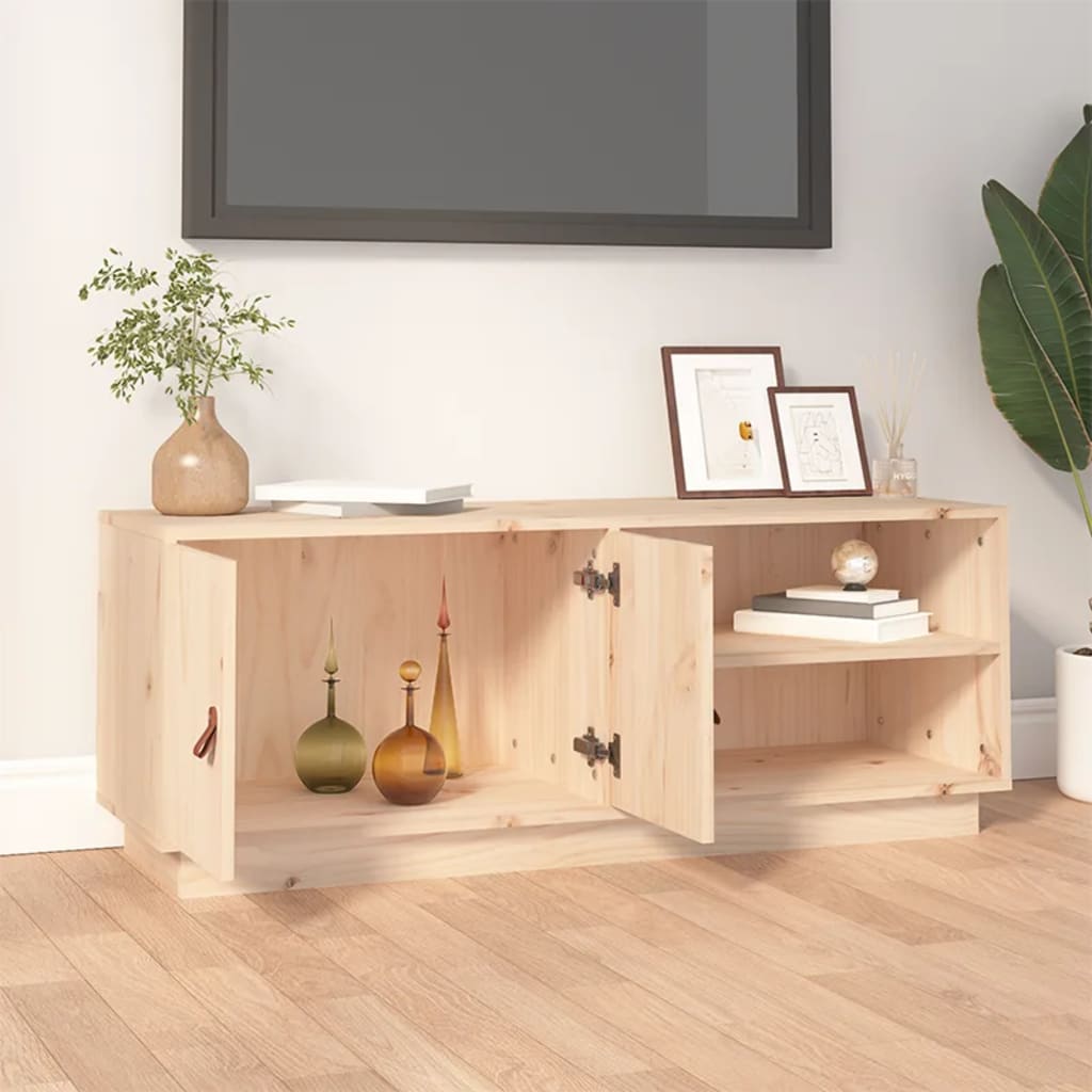 Tv-Bänk 105X34X40 Cm Massiv Furu