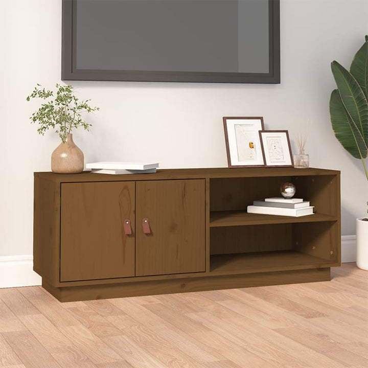 Tv-Bänk 105X34X40 Cm Massiv Furu