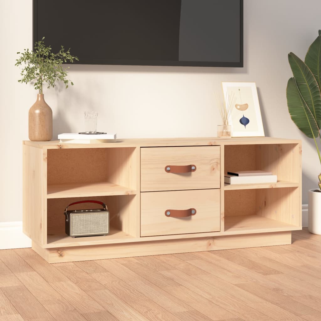 Tv-Bänk 100X34X40 Cm Massiv Furu