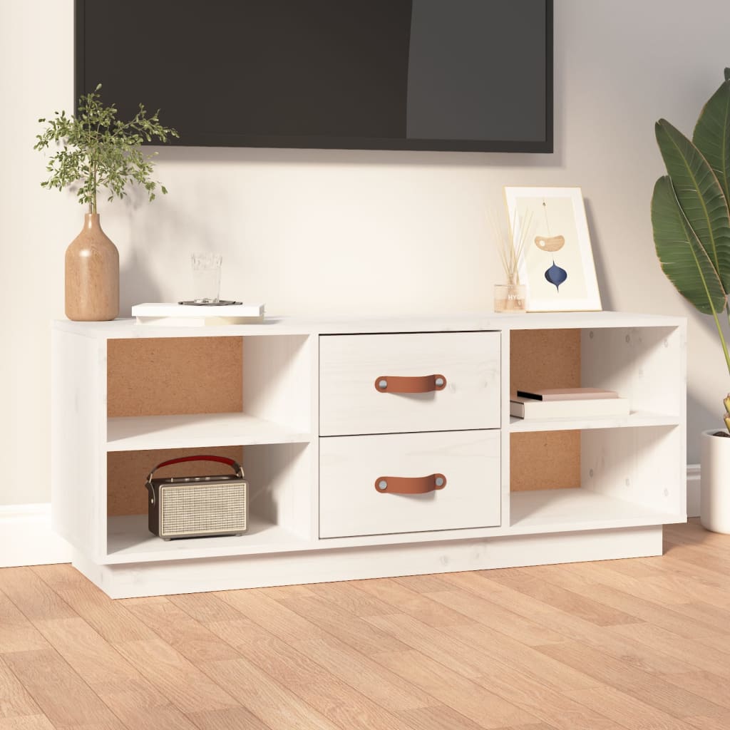 Tv-Bänk 100X34X40 Cm Massiv Furu