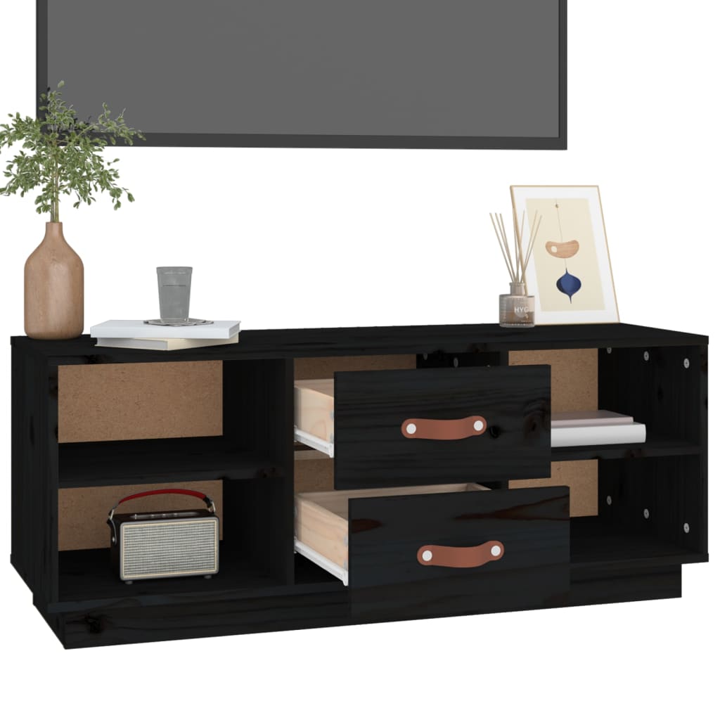 Tv-Bänk 100X34X40 Cm Massiv Furu