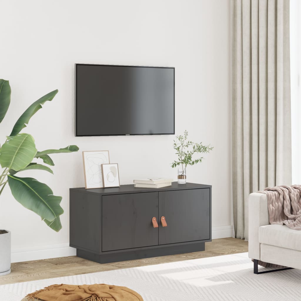 Tv-Bänk 80X34X40 Cm Massiv Furu