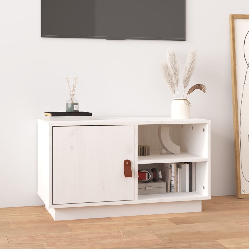 Tv-Bänk 70X34X40 Cm Massiv Furu