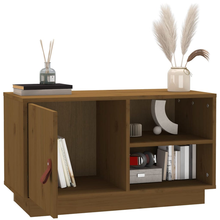 Tv-Bänk 70X34X40 Cm Massiv Furu