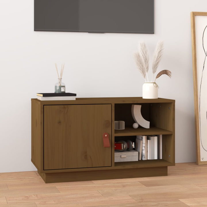 Tv-Bänk 70X34X40 Cm Massiv Furu