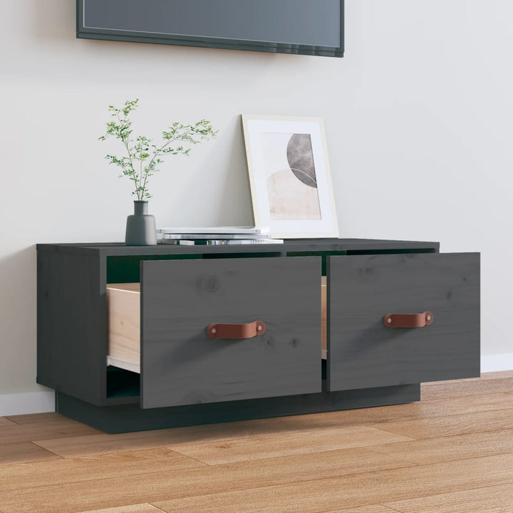 Tv-Bänk 80X34X35 Cm Massiv Furu