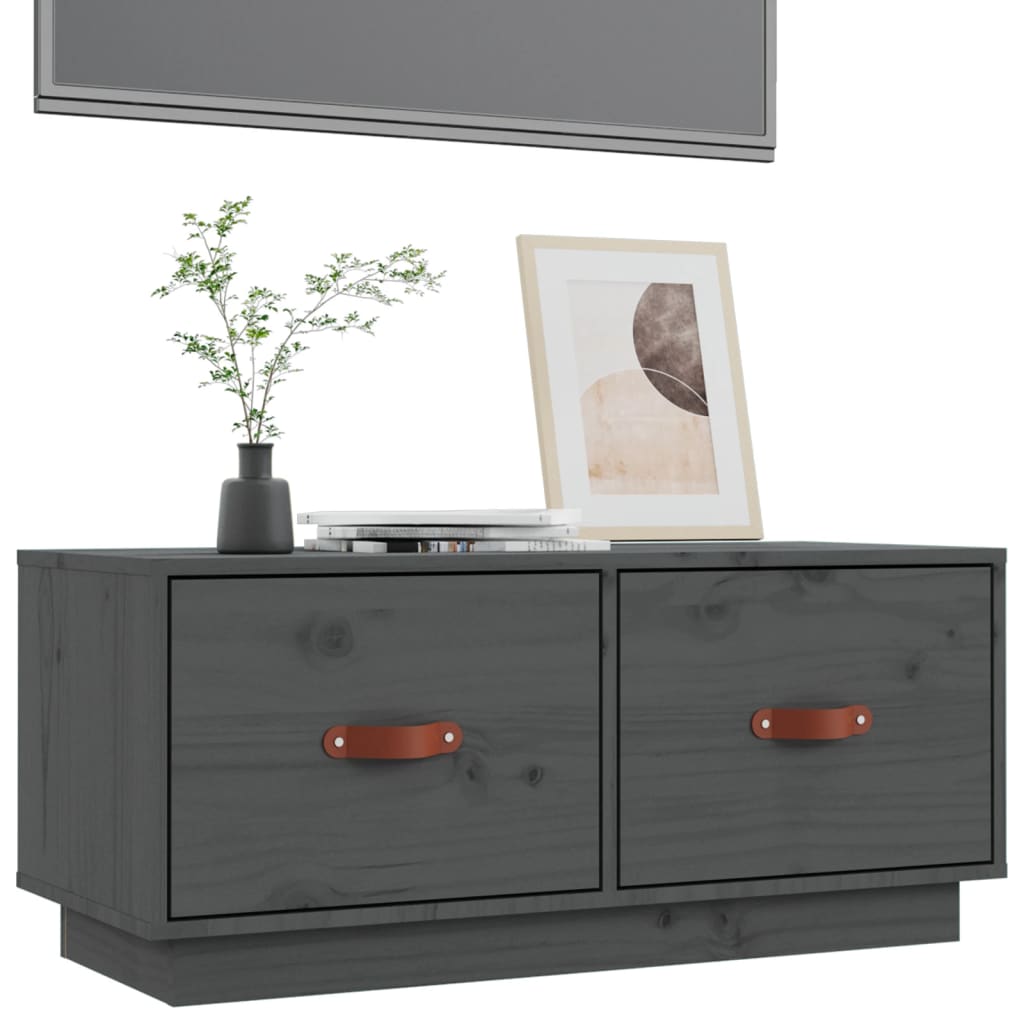 Tv-Bänk 80X34X35 Cm Massiv Furu