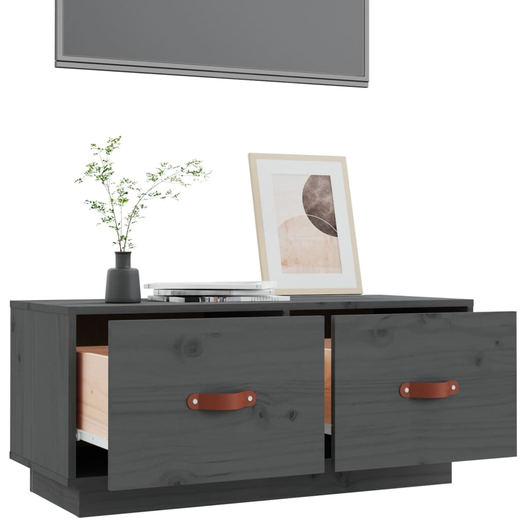 Tv-Bänk 80X34X35 Cm Massiv Furu