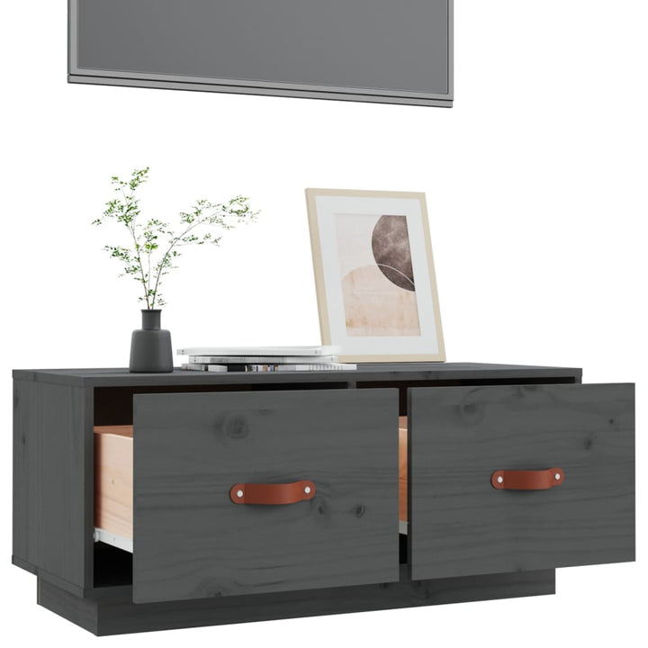 Tv-Bänk 80X34X35 Cm Massiv Furu