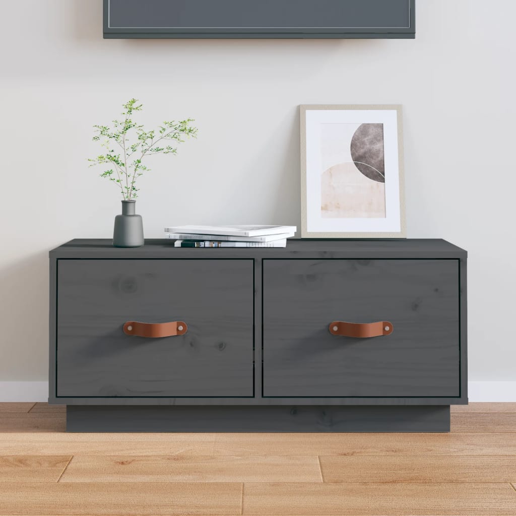 Tv-Bänk 80X34X35 Cm Massiv Furu